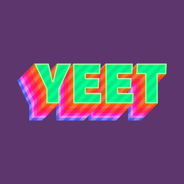 YEET! Meme Colorful Gradient Typography by Alice_Wieckowska