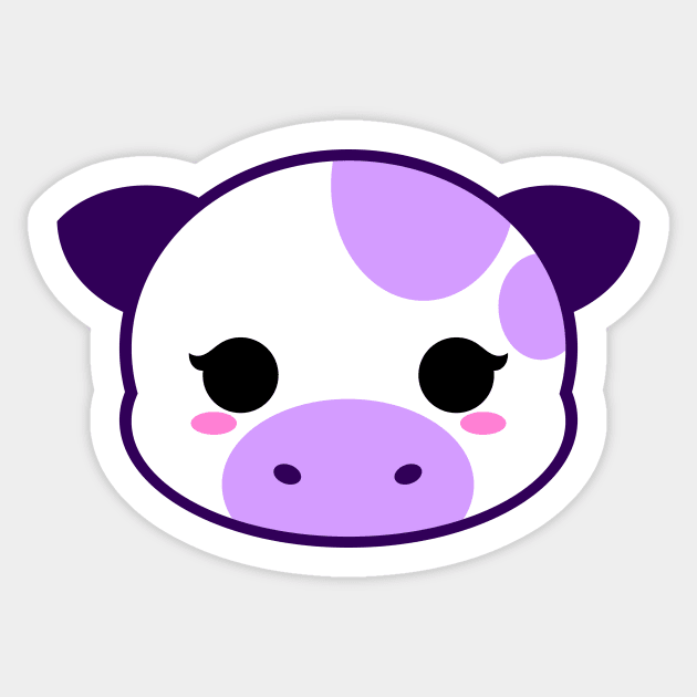 Blueberry Cow kawaii Sticker for Sale by MayBK