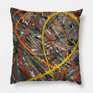 Dark emotions acrylic abstract artwork Pillow