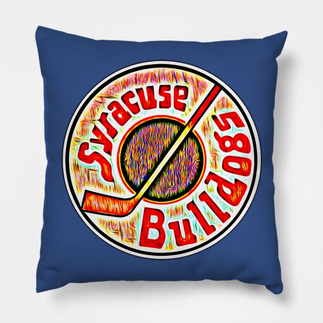 Syracuse Bulldogs Hockey Pillow by Kitta’s Shop