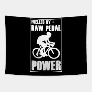 Fuelled By RAW Pedal Power Funny Cycling Design Tapestry