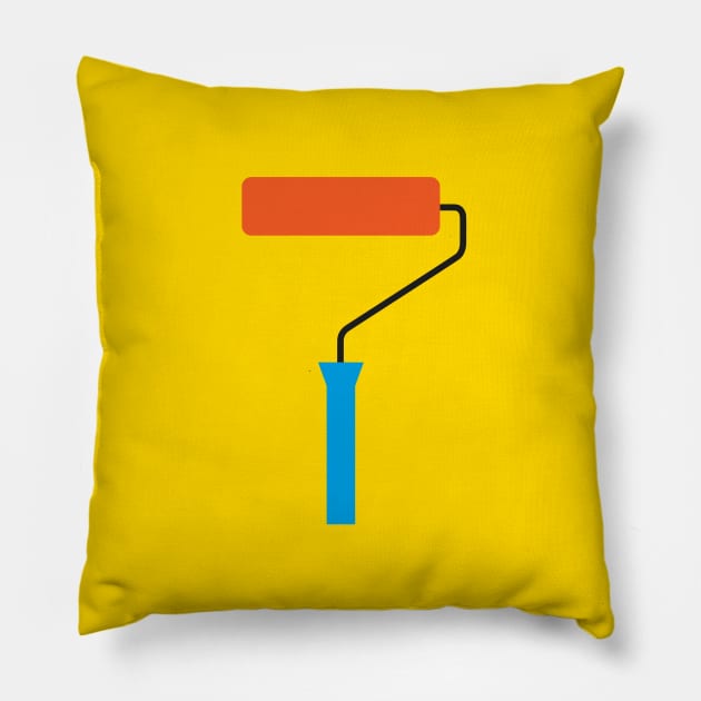 Paint Roller pattern Pillow by VrijFormaat