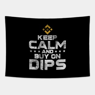 Binance BNB Coin Keep Calm and Buy The Dip Crypto Token Cryptocurrency Wallet Birthday Gift For Men Women Kids Tapestry