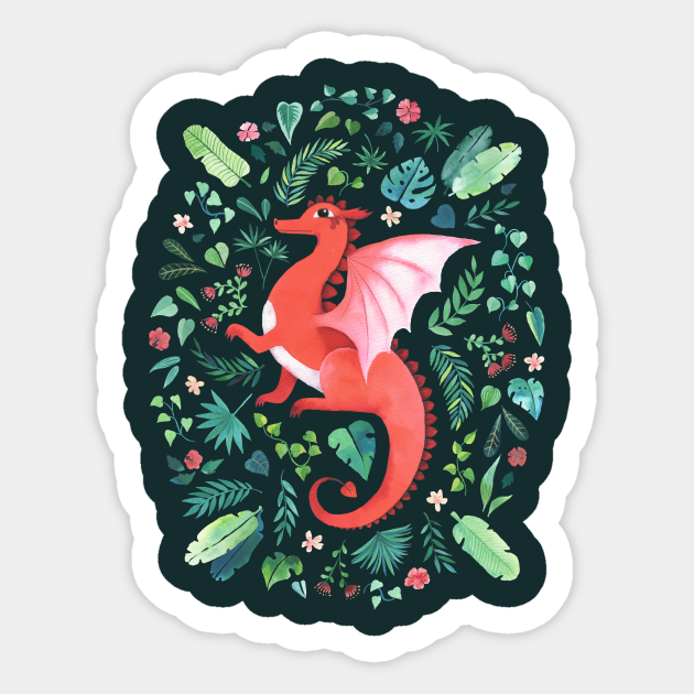 Tropical Dragon - Dragon - Sticker