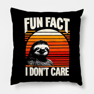 Slothful Sunrise Sarcasm Pillow