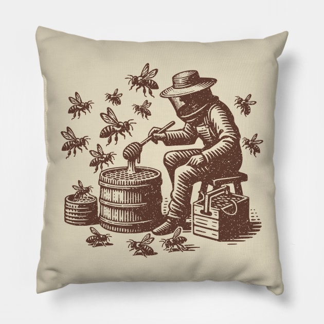 The Beekeeper Pillow by JSnipe