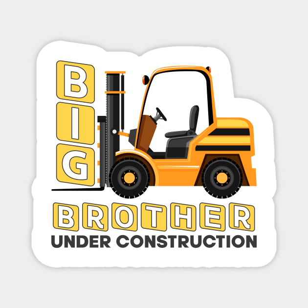 Announcement Baby Promoted to Big brother Under Construction Magnet by DesignergiftsCie