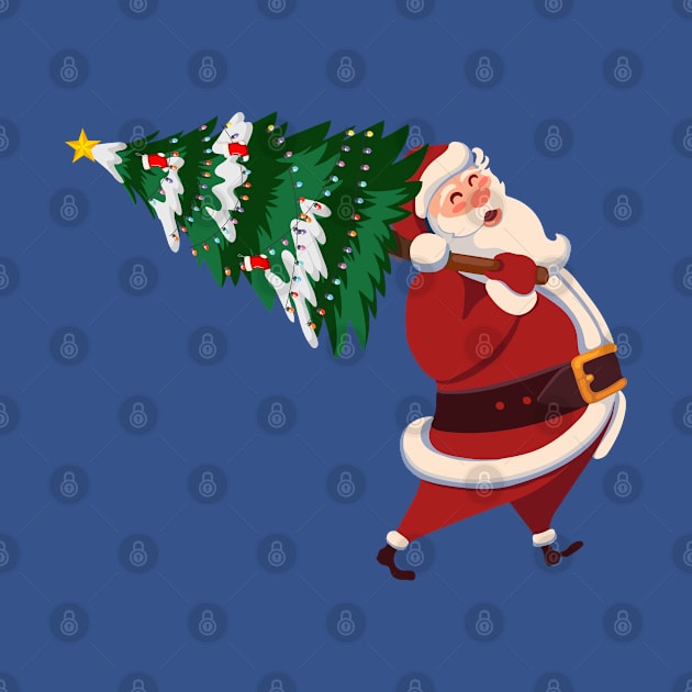 Shanta Claus with tree by keylook