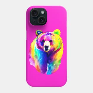 Momma Bear with Pink Background Phone Case