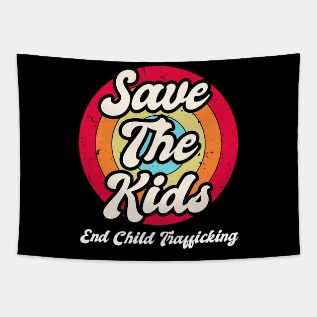 Save The Kids End Child Trafficking Tapestry by snnt