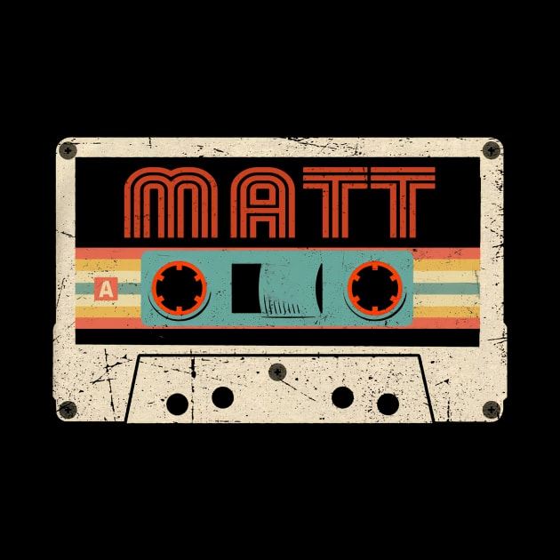 Matt Graphic Proud Name Personalized Birthday 70s 80s 90s Vintage Styles by Gorilla Animal