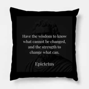 Epictetus's Counsel: Wisdom and Strength in the Face of Change Pillow