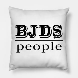 BJDs Over People in Bold Black Pillow