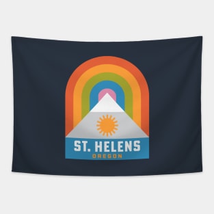 St. Helens Oregon Rainbow Camping HIking Tapestry