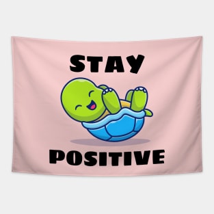 Stay Positive | Turtle Pun Tapestry