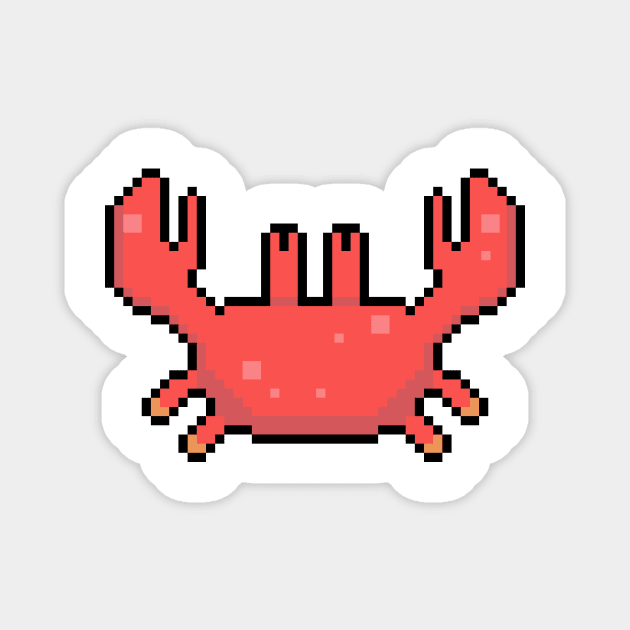 love crab pixel art Magnet by Moonsayfar 