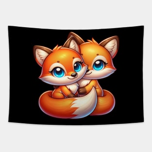 Fox Best Friends - Fox Couple Tapestry