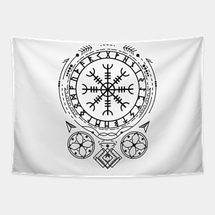 Helm of Awe - Aegishjalmur | Norse Pagan Symbol Tapestry