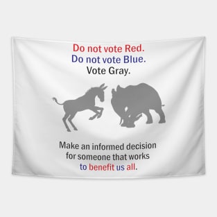 Vote Red Blue Gray Tapestry