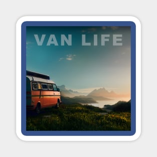 Van Life Camper RV Outdoors in Nature Magnet