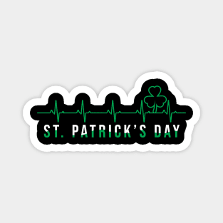 St. Patrick's Day - heartbeat Magnet