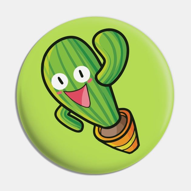 Funny cactus pot with happy face Pin by Jocularity Art