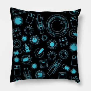 Vintage Analogue Synthesizer Controls Pillow