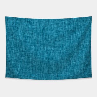 Turquoise Blue Crosshatch Abstract Tapestry