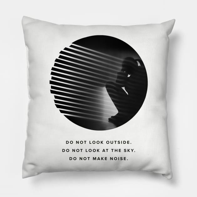 Window - Black Font Pillow by The Phenomenon