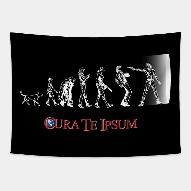 Cura Te Ipsum: Evolution (DARK) T-Shirt Tapestry by nealbailey