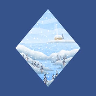 Remote house in winter surrounded T-Shirt