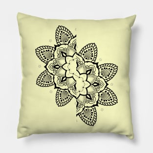 Split flower mandala Pillow