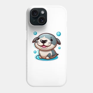 The playfulness of a cute seal pup playing with a ball. Phone Case