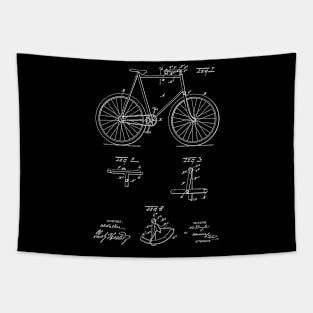 Bicycle Vintage Patent Hand Drawing Tapestry