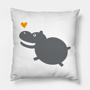 Jumpy Hippo Pillow