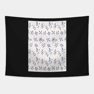 blue floral pattern Tapestry