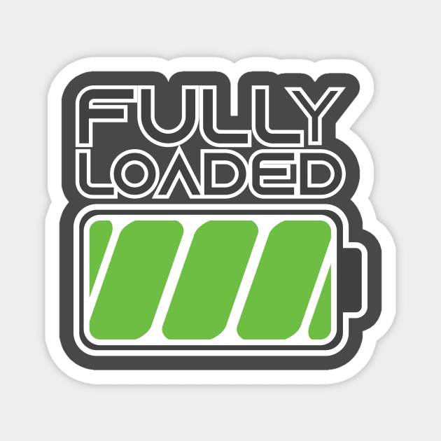 Fully Loaded Battery Symbol Magnet by Shapetrix