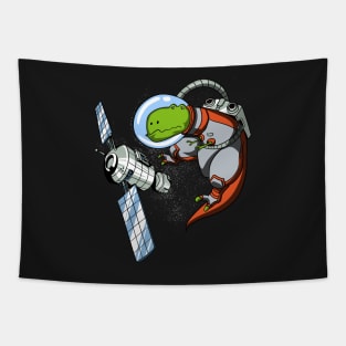 T-Rex Dinosaur Space Astronaut Tapestry