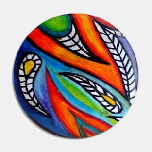 Krishna Peacock Feather Pin