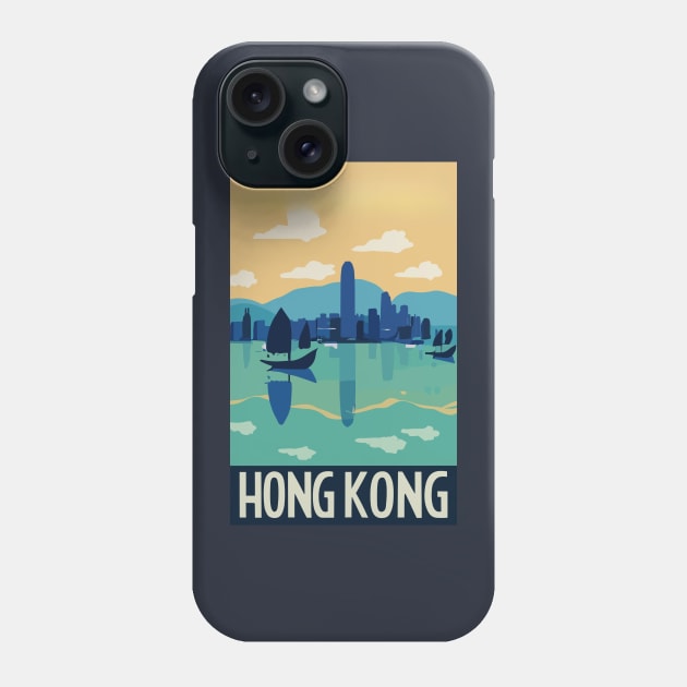 A Vintage Travel Art of Hong Kong - China Phone Case by goodoldvintage