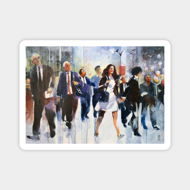 Street people Magnet by Andreuccetti Art