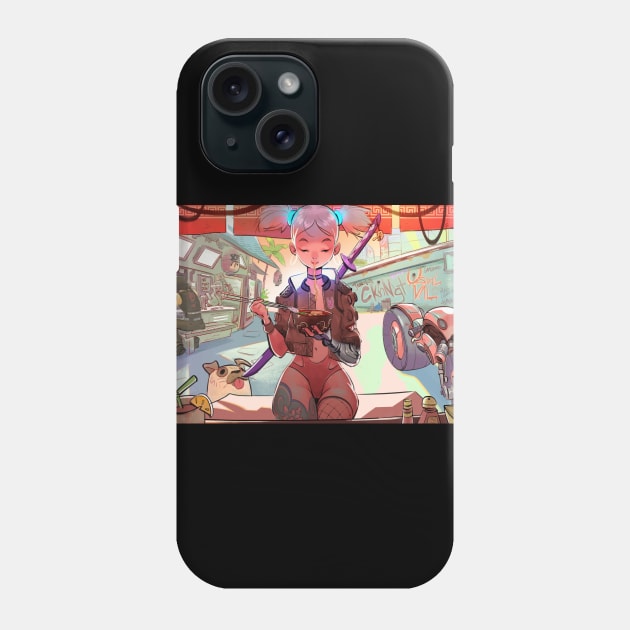 Ramen Break Phone Case by philtomato