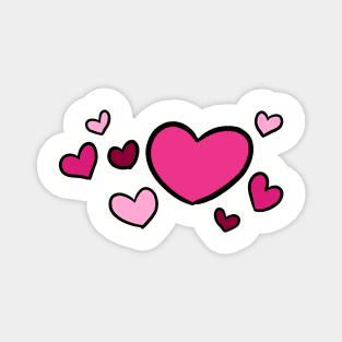 Hearts for Otters Magnet