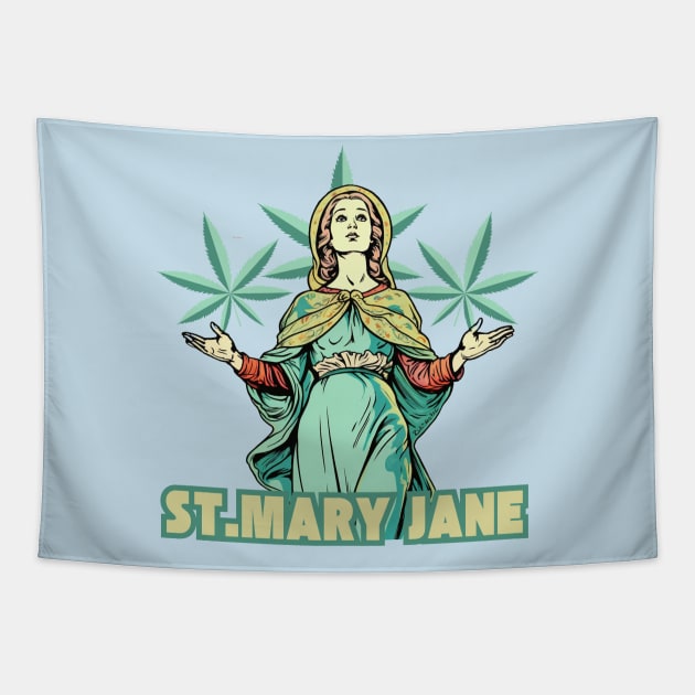 Mother Mary Jane Tapestry by FrogandFog