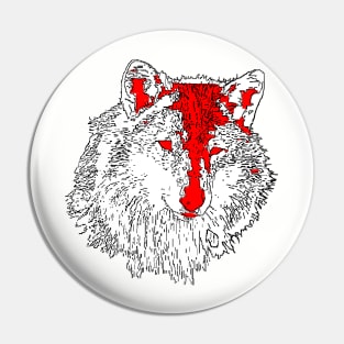 Wild Head Wolf Pin