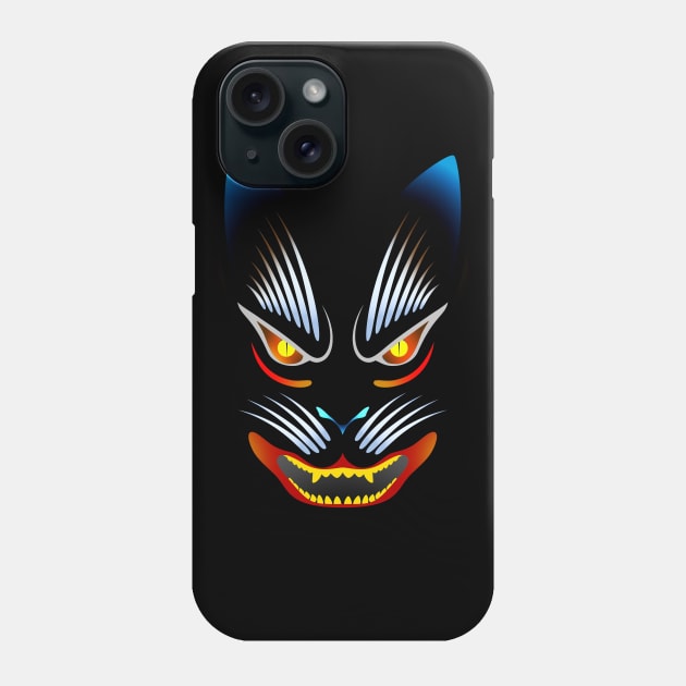 Kitsune fox mask Phone Case by Blacklinesw9