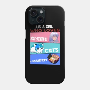 Anime and Cats Lover for Teen Manga kawaii Graphic Otaku Phone Case