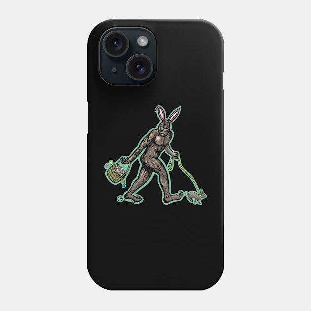 Easter Sasquatch Phone Case by Art from the Blue Room