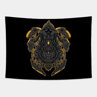 Dragon Head Cyberpunk Tapestry