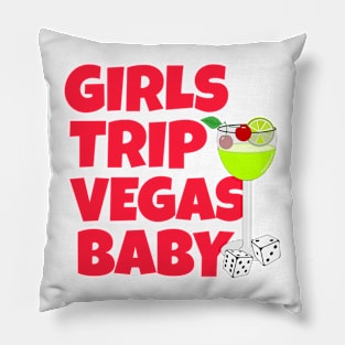 GIRLS Trip Las Vegas Vacation Pillow